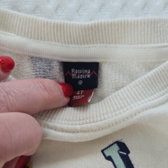 Rowing Blazers Cream Sweater with Colorful Letter Print - Picture 3 of 3